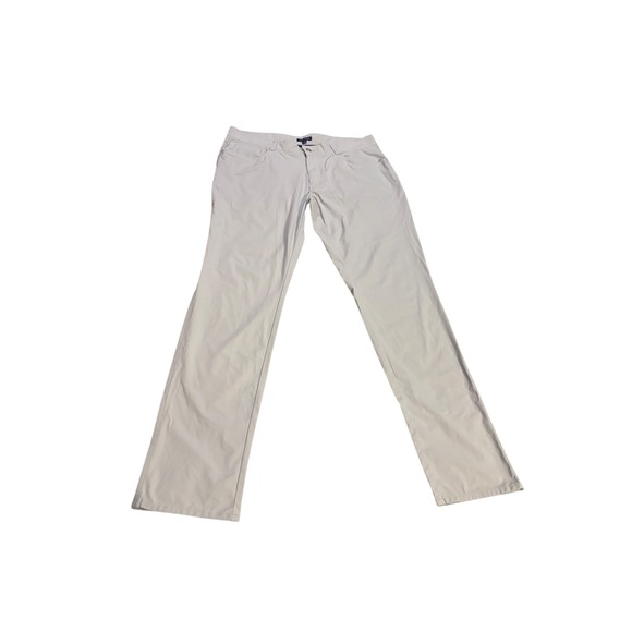 Peter Millar Crown Crafted Bingham Mens Size‎ 38x34 Five Pocket Pants Light Grey - Picture 2 of 14